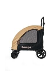 Zampa Sano Kedi ve Köpek Arabası – Köpek Puseti – Haki – 20 kg Taşıma Kapasiteli – 78×96×105 cm