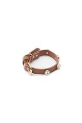 SWAROVSKİ TAŞLI KAHVE BOYUN TASMASI MEDIUM