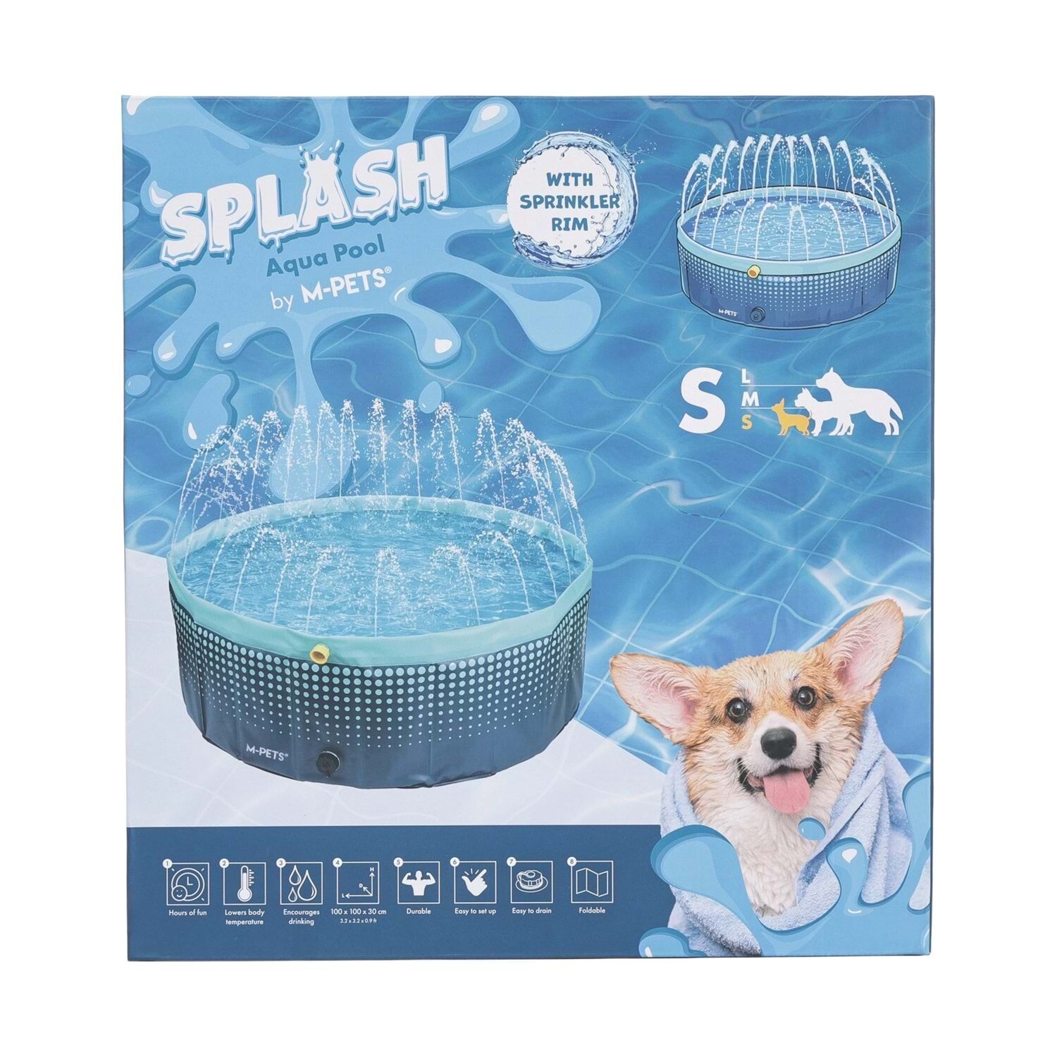 M-PETS SPLASH FİSKİYELİ YUVARLAK KÖPEKLER İÇİN OYUN HAVUZU (S)