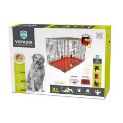 M-PETS Voyager Köpek Kafesi 2 Kapılı | 106 × 71 × 76 cm (Kırmızı)