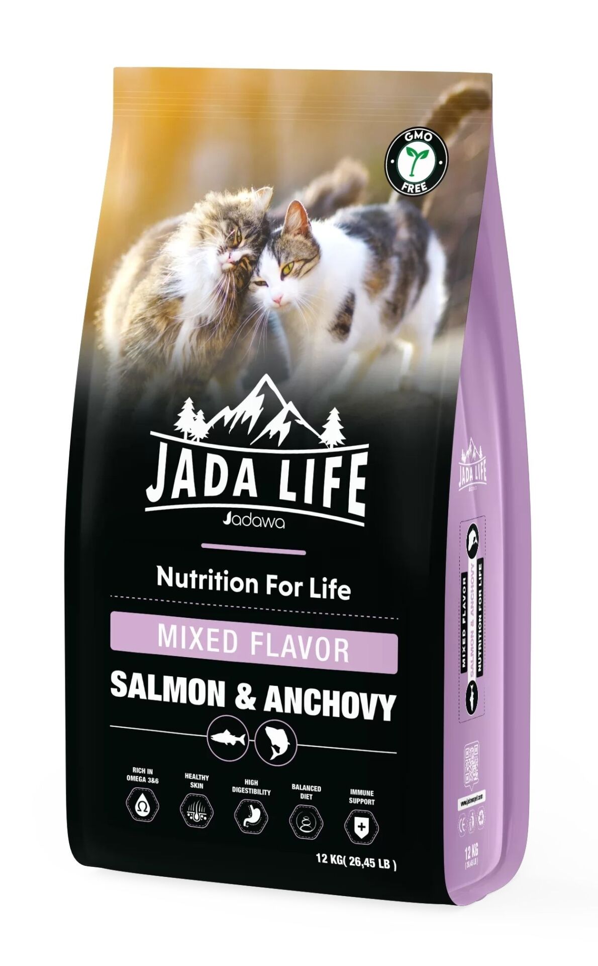 JADAWA JADA LIFE ADULT CAT FOOD WITH SALMON & ANCOVY 12 KG  KITTEN
