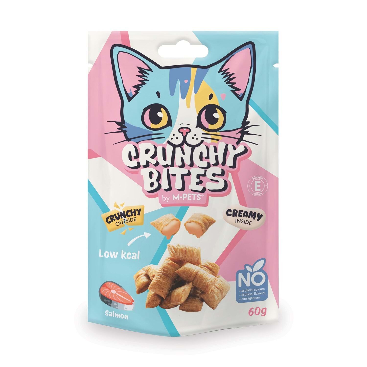 M-PETS CRUNCHY BITES SOMONLU KEDİ ÖDÜLÜ 60GR