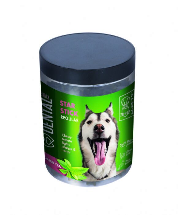 M-PETS DENTAL SNACK GREEN TEA STAR STICK REGULAR ÖDÜL 340GR