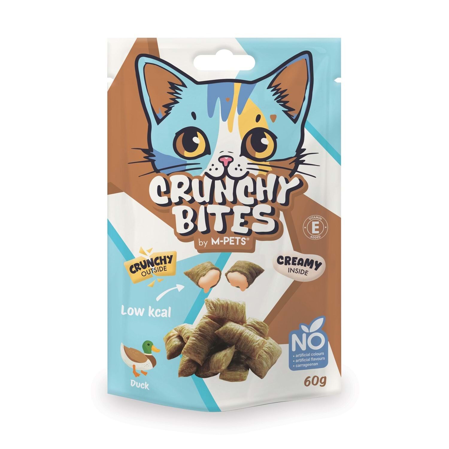 20646699 M-PETS CRUNCHY BITES ÖRDEKLİ KEDİ ÖDÜLÜ 60GR