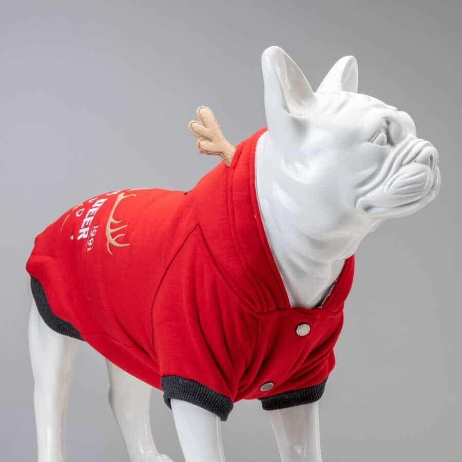 Lindodogs North Deer Kırmızı Köpek Sweatshirt (Küçük & Orta Irk)