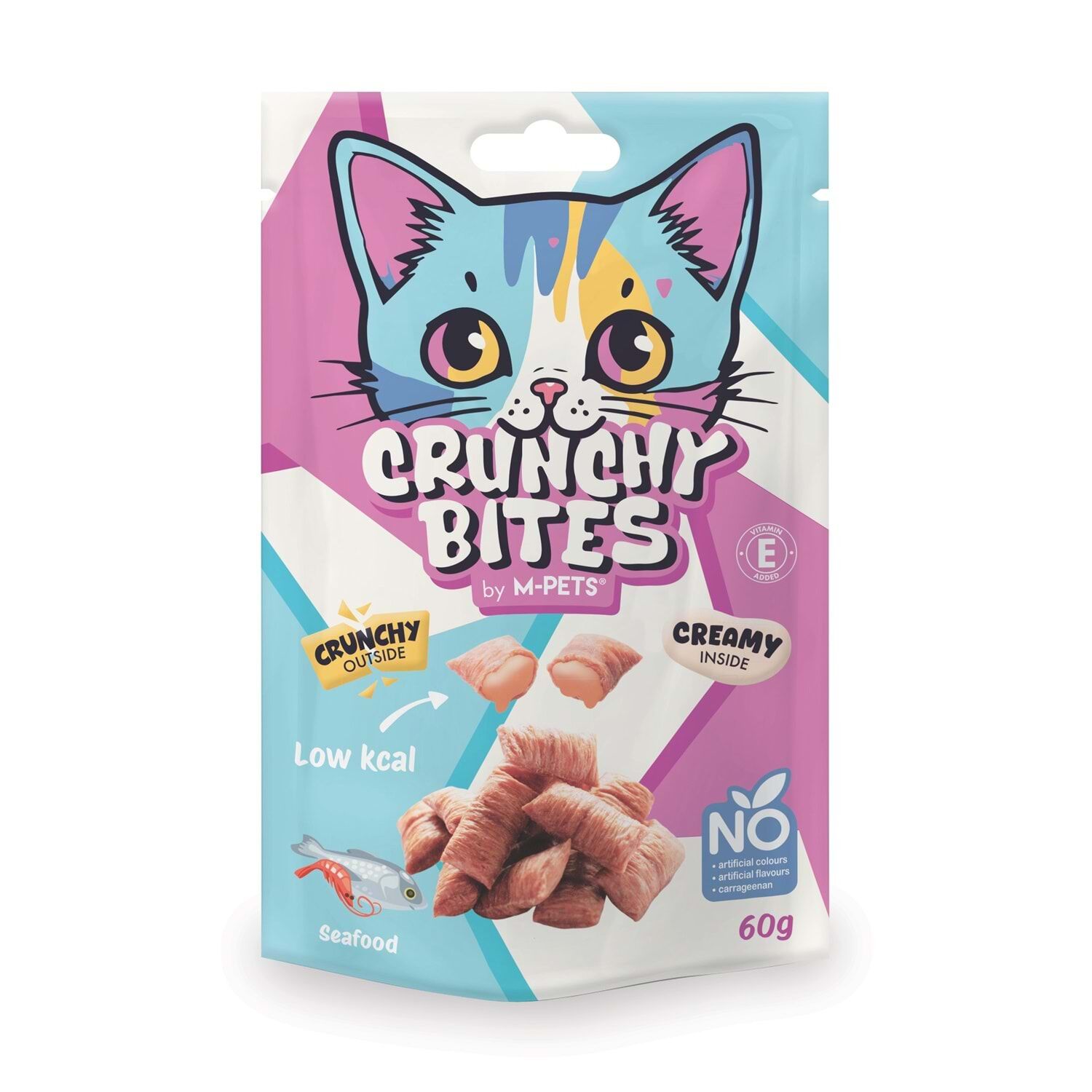 20646499 M-PETS CRUNCHY BITES DENİZ MAHSÜLLÜ KEDİ ÖDÜLÜ 60GR