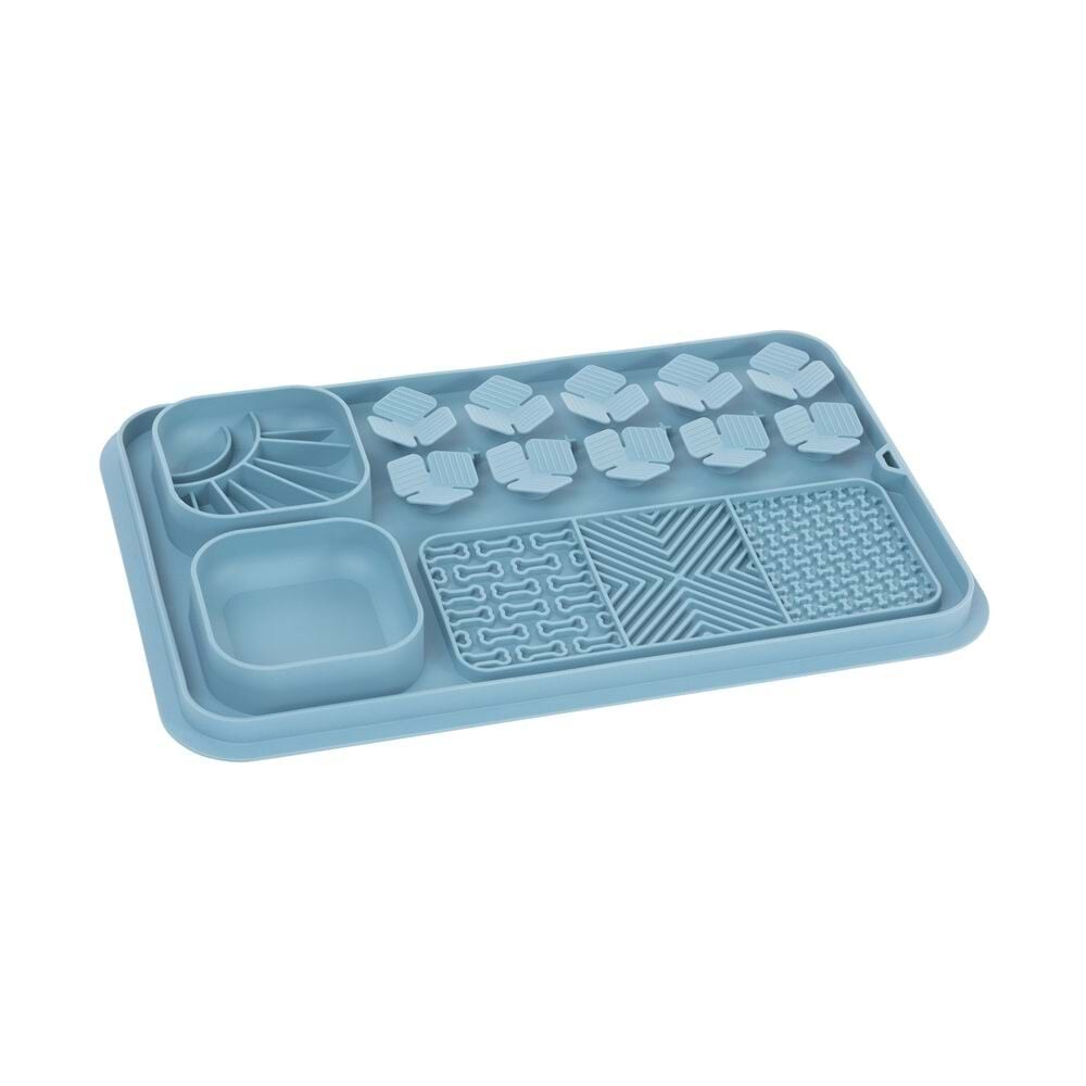 M-PETS LECCA PRO 6İN1 YAVAŞ BESLENME VE YALAMA MATI BLUE (L)