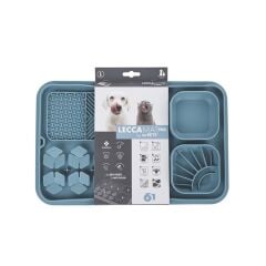 M-PETS LECCA PRO 6İN1 YAVAŞ BESLENME VE YALAMA MATI BLUE (L)