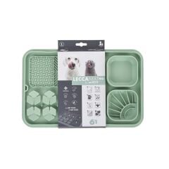 M-PETS LECCA PRO 6İN1 YAVAŞ BESLENME VE YALAMA MATI GREEN (L)