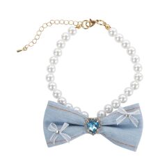 M-PETS GLAM PRESTİGE AKSESUAR BLUE DENİM PEARL (M)