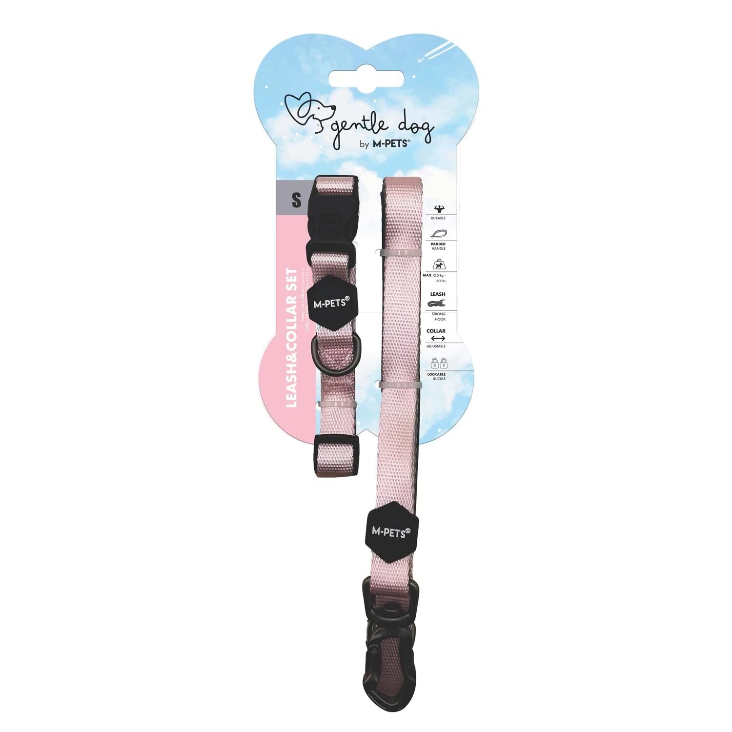 10853199 M-PETS GENTLE DOG BOYUN TASMASI ve GEZDİRME SET (S) PİNK