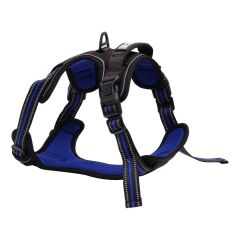 M-Pets Hiking Reflektörlü Soft Göğüs Tasması – Elektrik Mavisi, Su Geçirmez ve Yansıtıcı