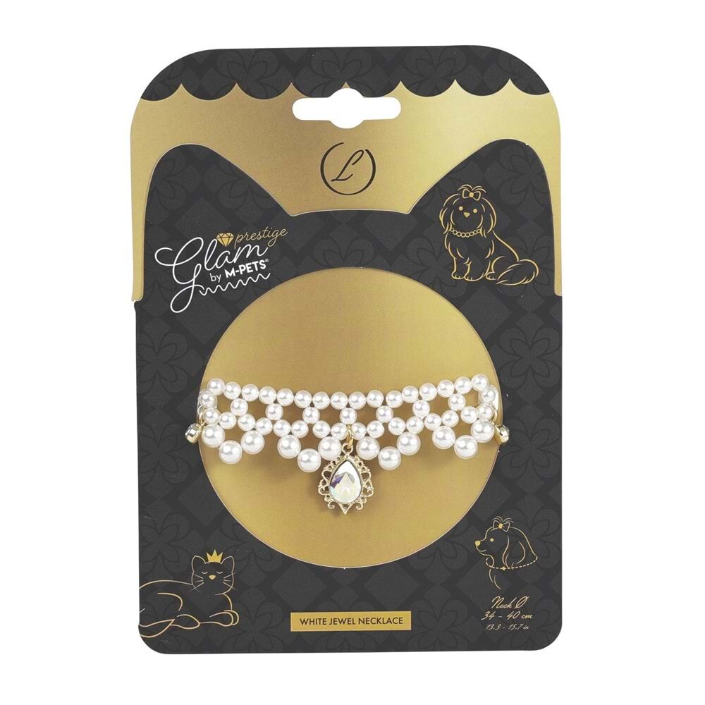 M-PETS GLAM PRESTİGE AKSESUAR WHİTE JEWEL (L)