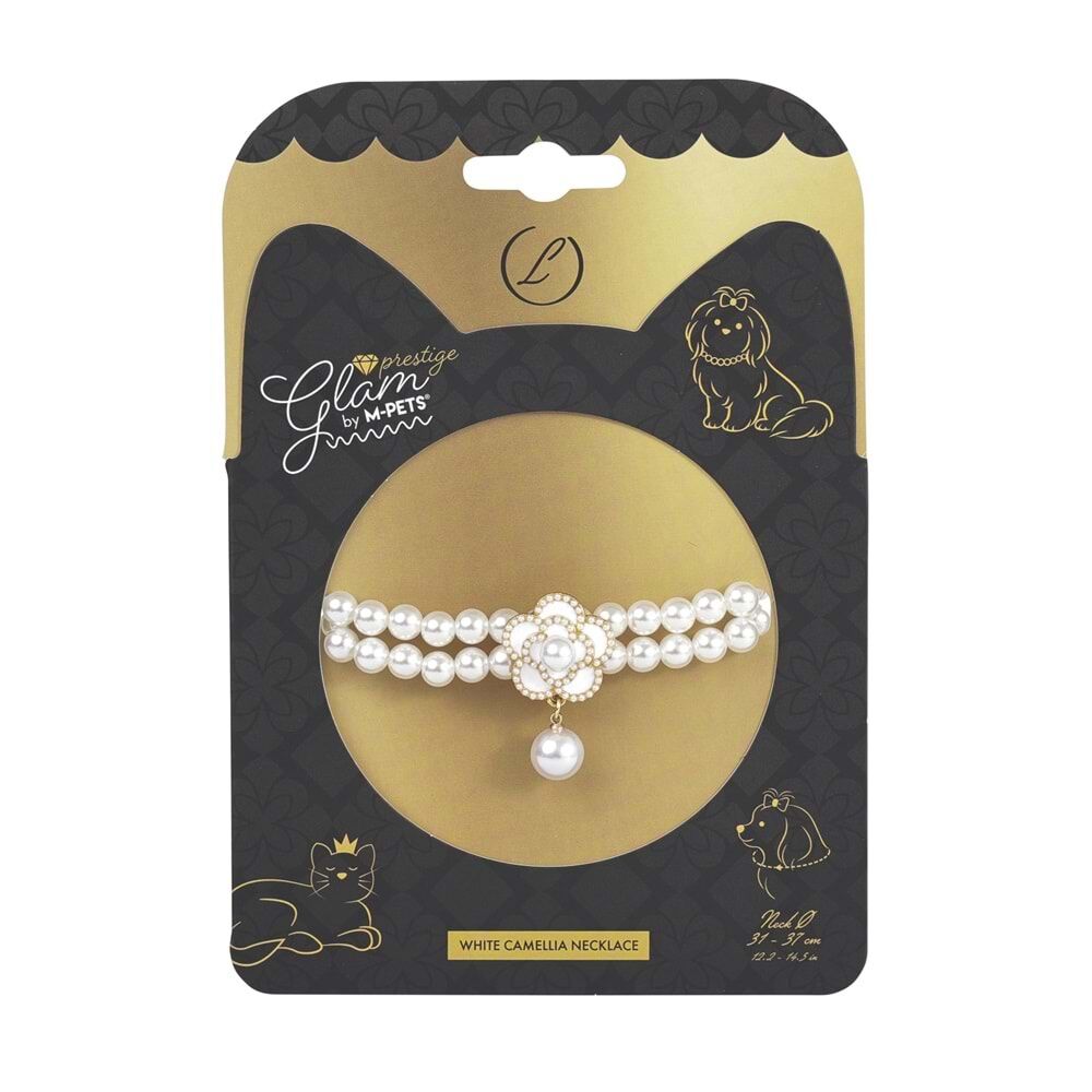 M-PETS GLAM PRESTİGE AKSESUAR WHİTE CAMELLİA (L)