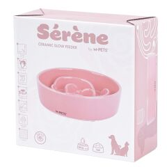 60531907 M-PETS SERENE ROSE SERAMİK YAVAŞ YEME MAMA KABI 300ML PİNK