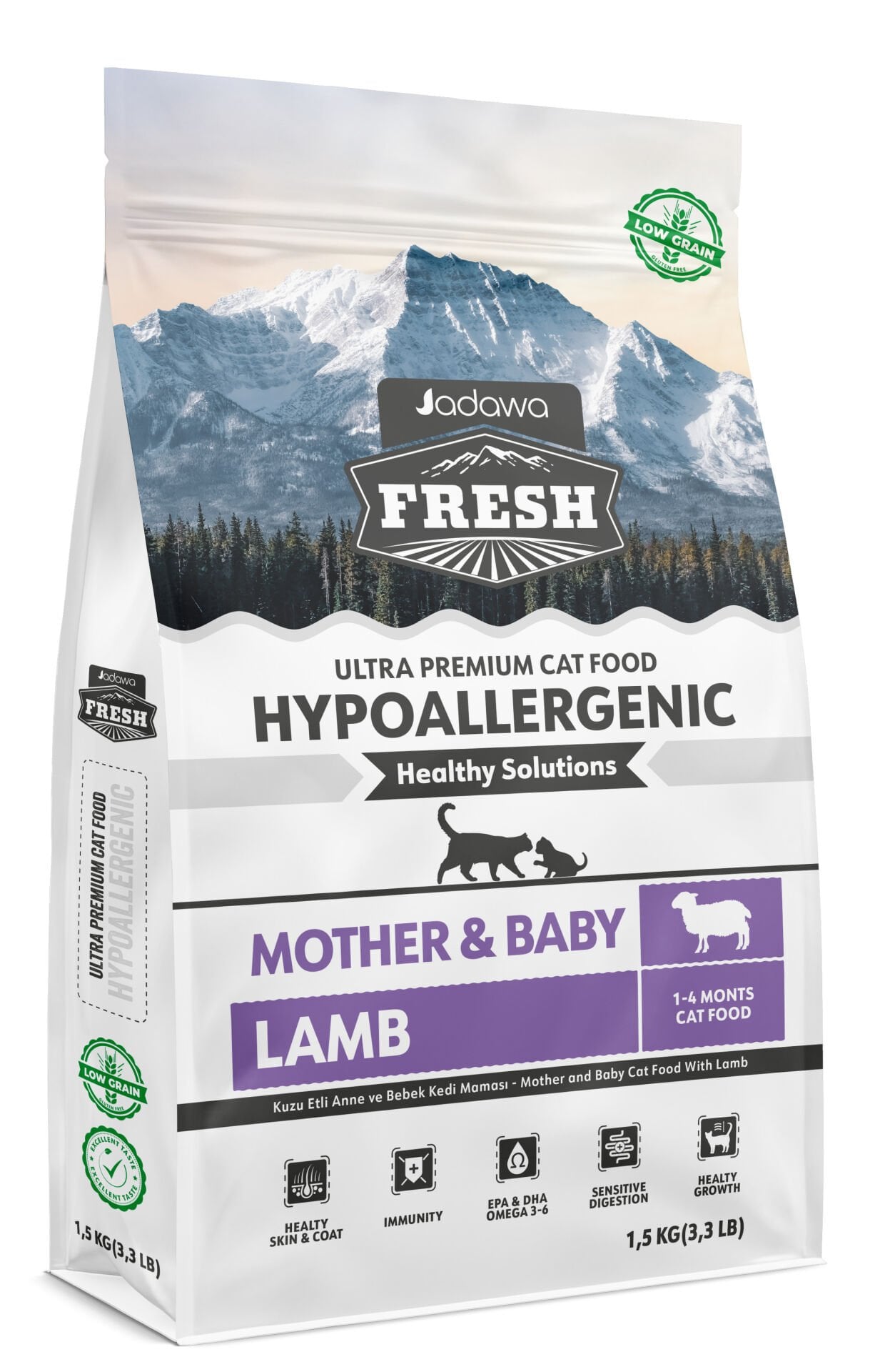 FRESH KUZULU ANNE VE YAVRU KEDİ MAMASI 1,5KG