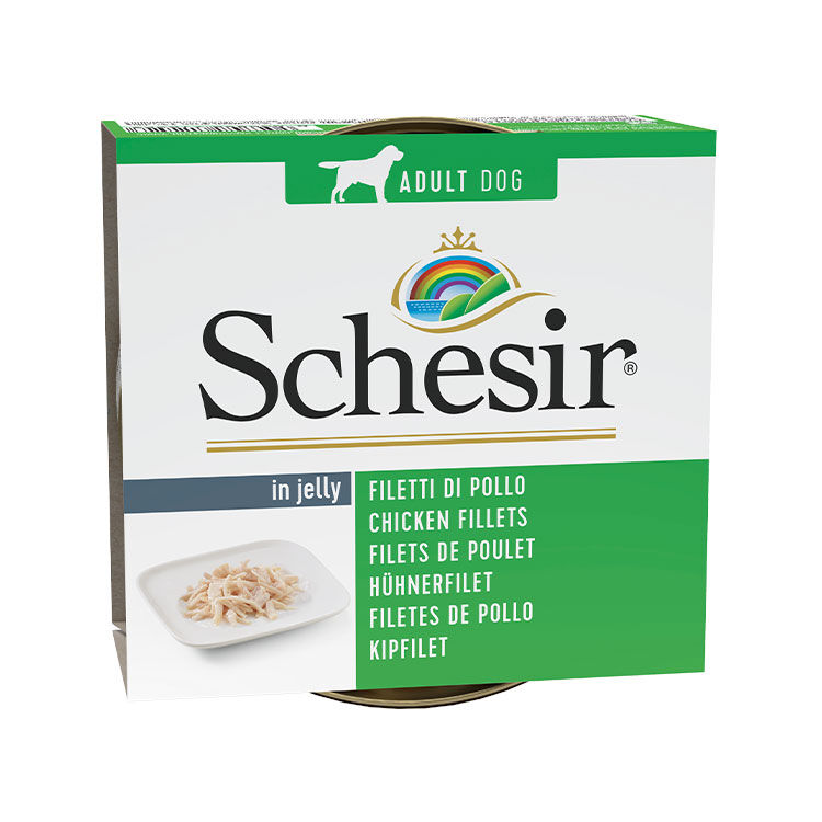 Schesir Jelly Tavuk Fileto Jöle İçinde Yetişkin Köpek Konservesi 150g