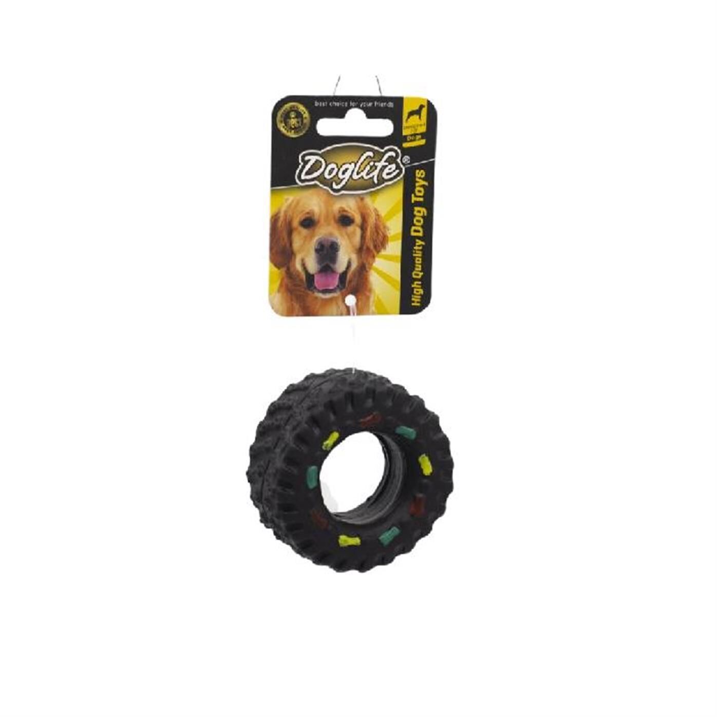 Doglife Sesli Plastik Kamyon Lastiği Köpek Oyuncağı 7,5 cm