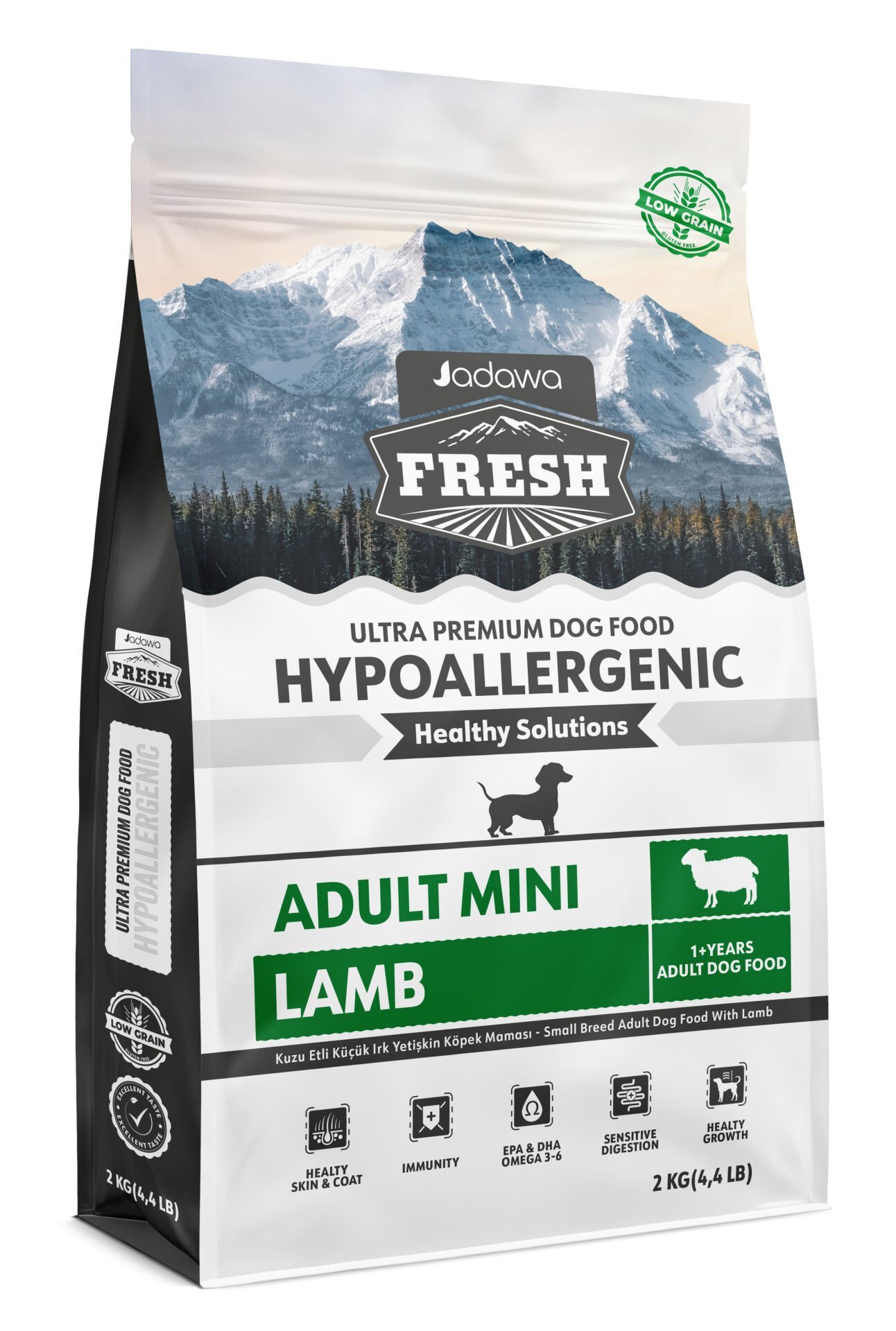 JADAWA FRESH ULTRA PREMIUM HYPOALLERGENIC DOG FOOD ADULT LAMB MINI 2 KG