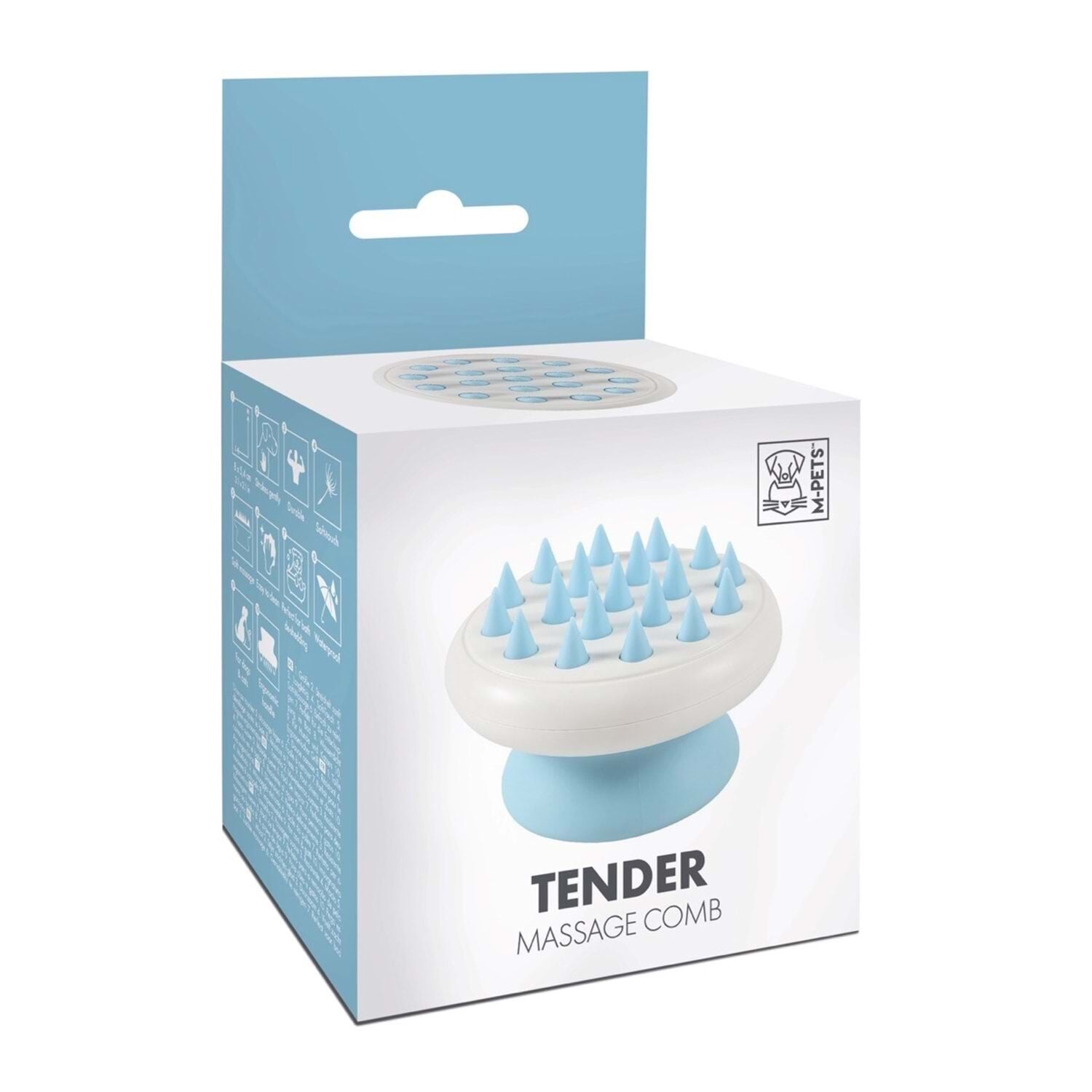 10121899 M-PETS TENDER DİKEN UCLU MASAJ FIRÇASI BLUE