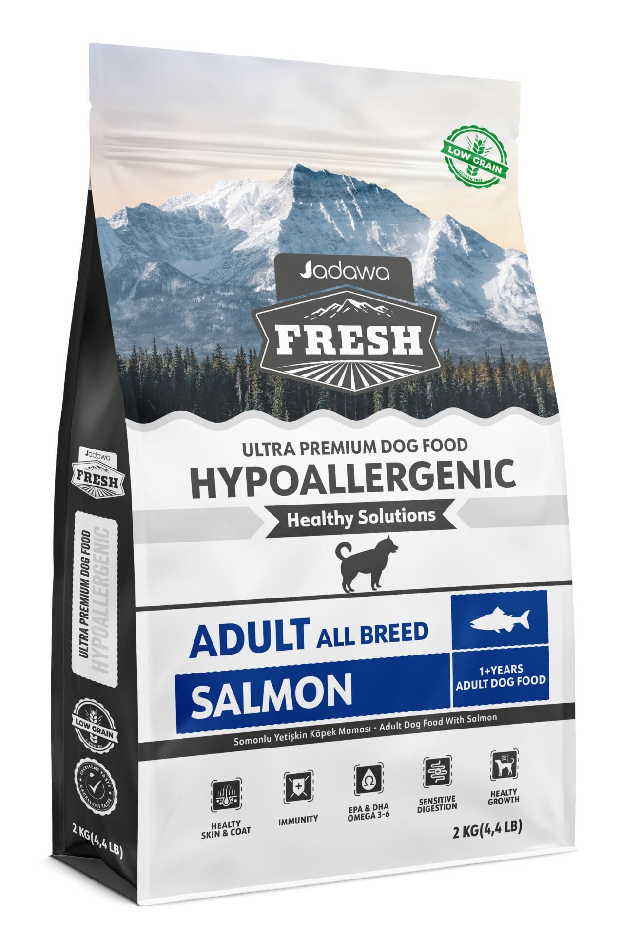 FRESH SOMONLU TÜM IRKLAR İÇİN YETİŞKİN KÖPEK MAMASI 2KG
