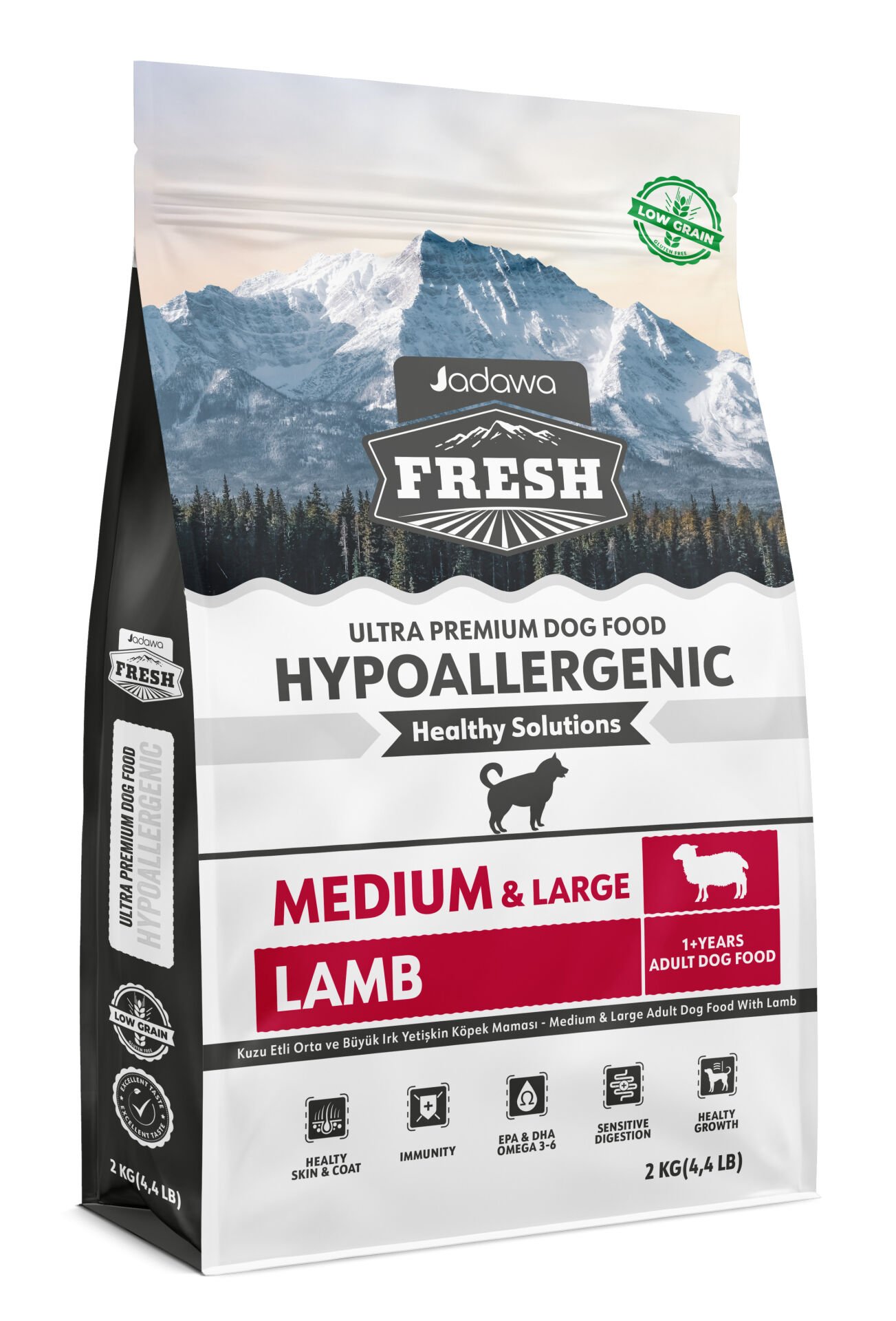 FRESH KUZULU ORTA VE BÜYÜK KIRK YETİŞKİN KÖPEK MAMASI 2KG