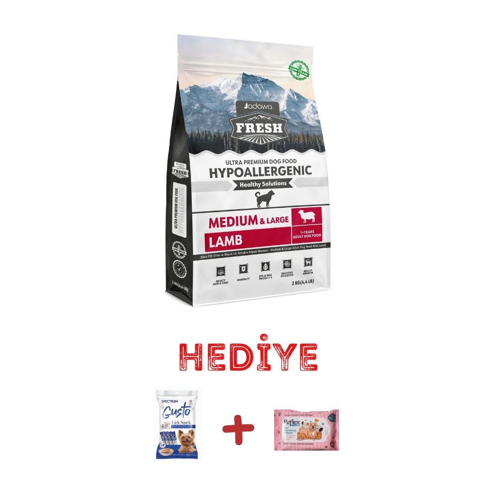 FRESH KUZULU ORTA VE BÜYÜK KIRK YETİŞKİN KÖPEK MAMASI 2KG