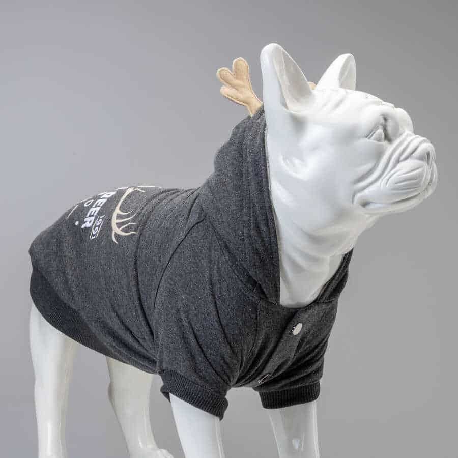 North Deer Antrasit Köpek Sweatshirt – Küçük & Orta Irk