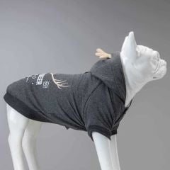 North Deer Antrasit Köpek Sweatshirt – Küçük & Orta Irk