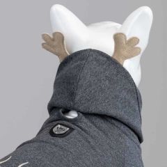 North Deer Antrasit Köpek Sweatshirt – Küçük & Orta Irk
