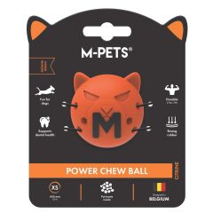 M-PETS POWER CHEW BALL KAUÇUK KÖPEK OYUNCAĞI CITRINE (XS)