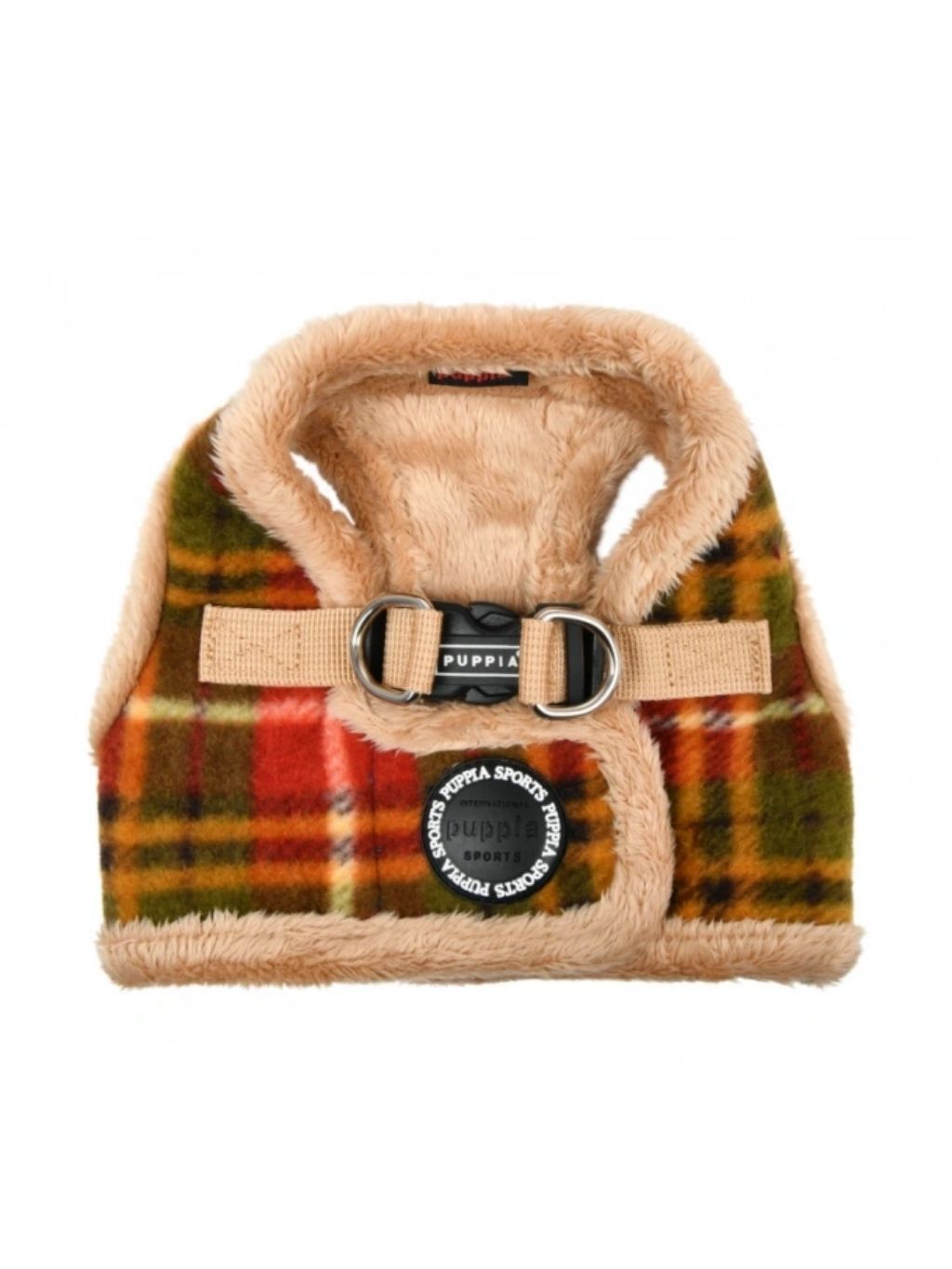 PUPPIA NORMAN HARNESS B/BEIGE/L