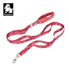 Truelove Neoprene Süngerli Köpek Tasma Kayışı – Çiçek Desenli Kırmızı