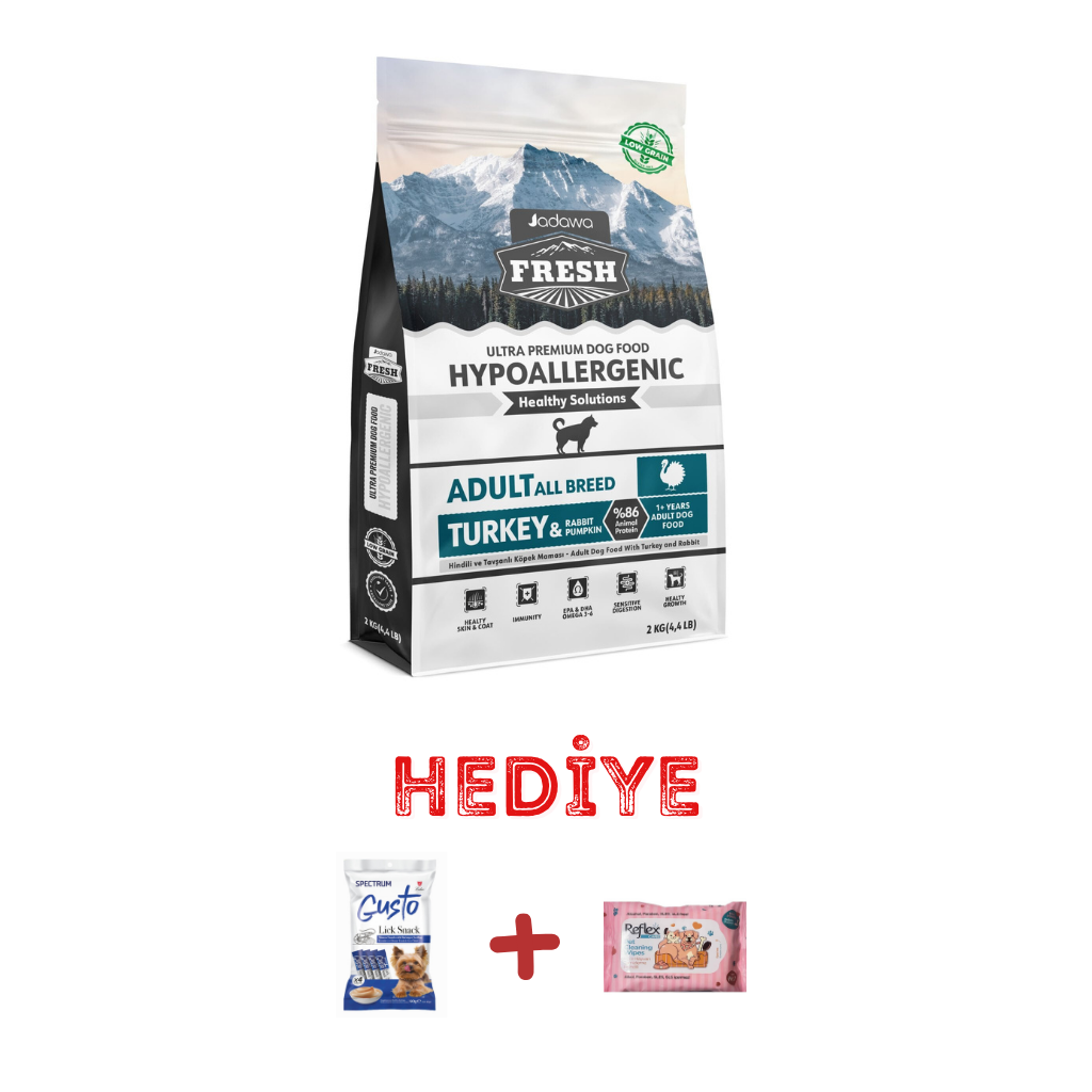 FRESH TAVŞAN&HİNDİ&KABAKLI ALL BREED KÖPEK MAMASI 2 KG