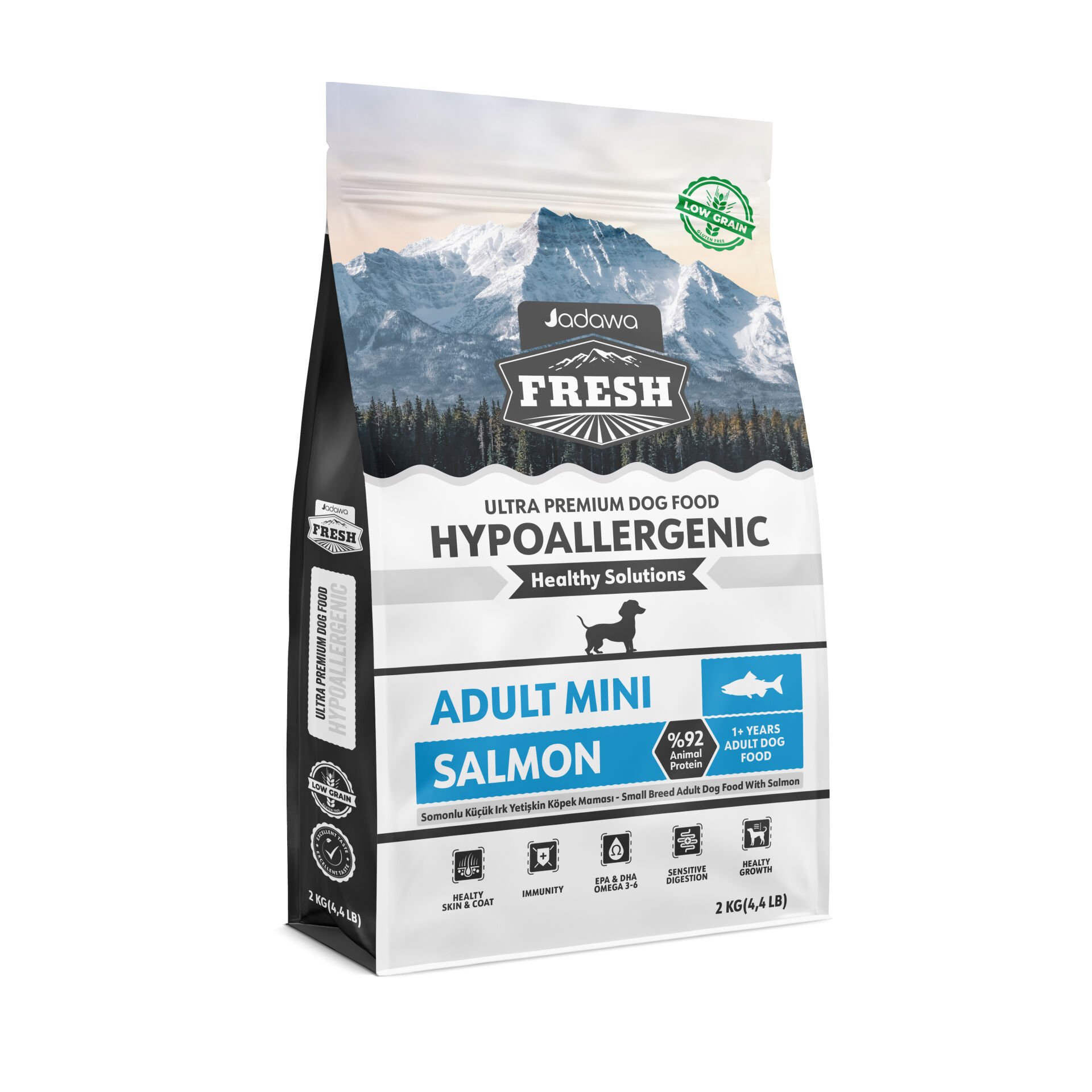 JADAWA FRESH ULTRA PREMIUM HYPOALLERGENIC DOG FOOD ADULT SALMON MINI 2 KG