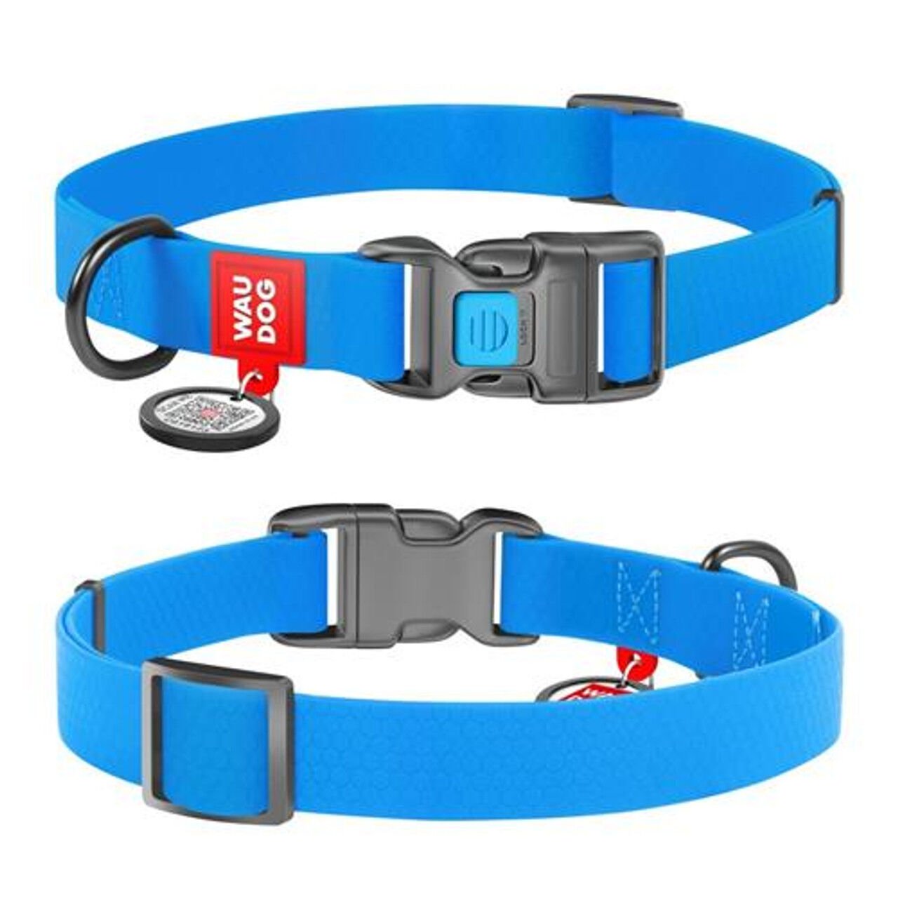 Waudog Su Geçirmez Köpek Boyun Tasması – Mavi, 25MM, 31–49 CM