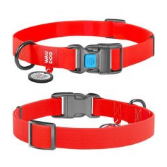 Waudog Su Geçirmez Köpek Boyun Tasması – Kırmızı, 25MM, 31–49 CM