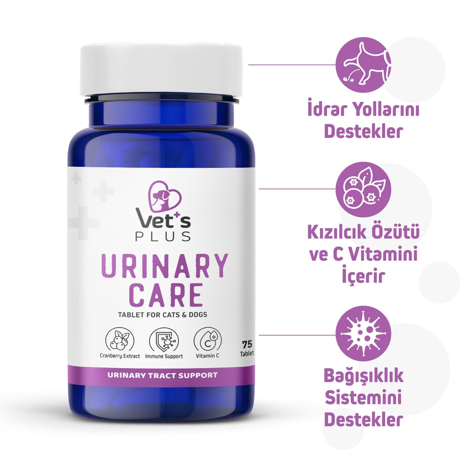 Vet's Plus Urinary Tablet 75li