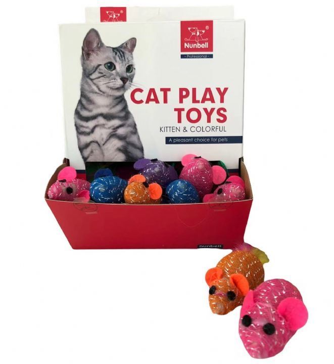 Nunbell Kedi Oyuncakları Simli Fare