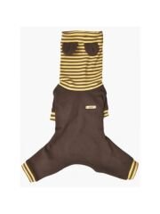 Olchi Ears Hoodie Coverall,BROWN,S Kahverengi Polarlı Köpek Tulumu Small