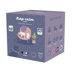M-PETS KEEP CALM CALMİNG SAKİNLEŞTİCİ KEDİ TASMASI 4LÜ MİX COLOR