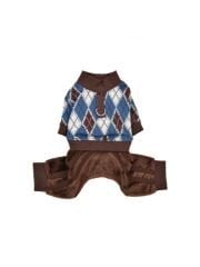 PUPPIA Vance/TEAL/S Baklava desenli tulum small