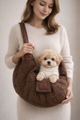 ALPHADOG ÇAPRAZ BEIGE PET TAŞIMA ÇANTASI