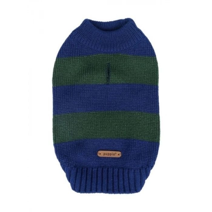 PUPPIA Rugby Stripe Knitwear/NAVY/XL Lacivert yeşil çizgili örgü kazak XL
