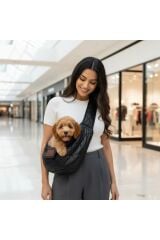 ALPHADOG ÇAPRAZ BLACK PET TAŞIMA ÇANTASI