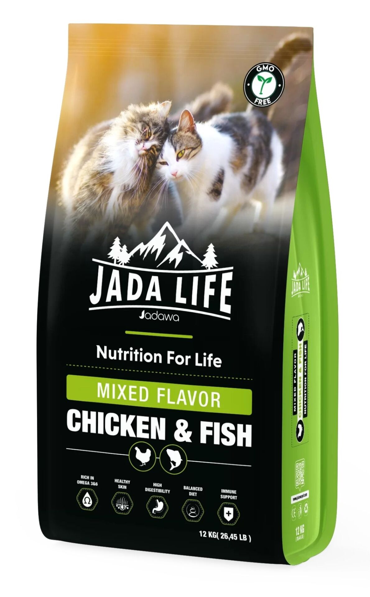 JADA LIFE TAVUK&BALIK YETİŞKİN KEDİ MAMASI 12KG
