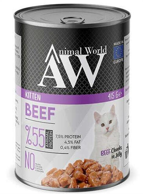 Kitten Chucks in Jelly Beef Biftek Etli Yavru Kedi Yaş Maması 415 Gr
