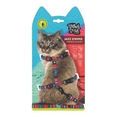 20801499 M-PETS URBAN STYLE JAZZ STRIPES KEDİ GÖĞÜS TASMASI