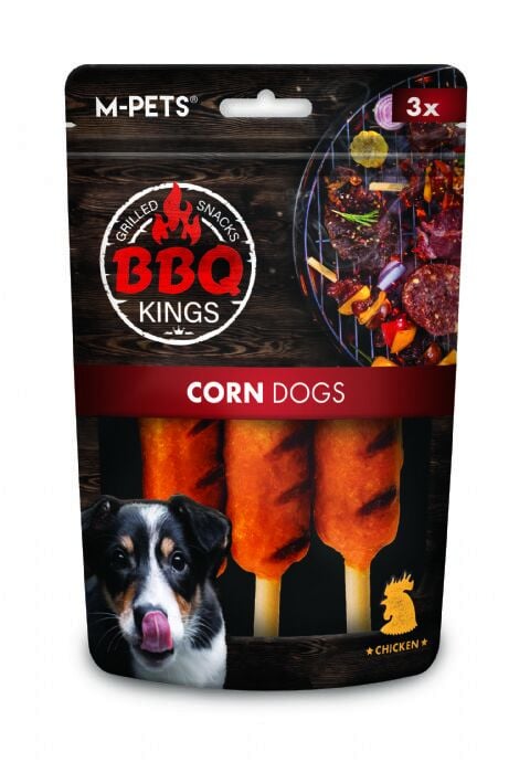 M-PETS BBQ Kings Corn Dogs Chicken Köpek Ödül Maması 90 g