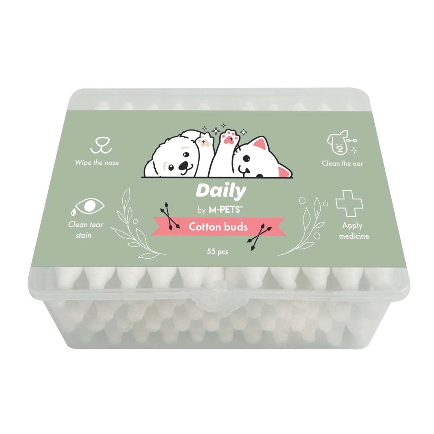 M-PETS DAILY KULAK BURUN GÖZYAŞI TEMİZLME PAMUĞU